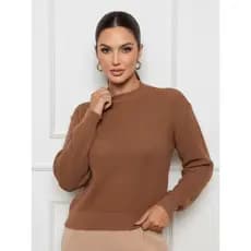 Blusa de Frio Feminina Max Cropped Manga Longa Inverno Estilosa Tricot Premium