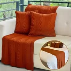 Manta Peseira Macia em Tricot Premium Para Sofá Cama Queen King Decorativa Elegante