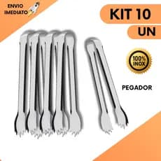 Kit Mini Pegador De Carne Gelo Frios De Inox Resistente e Versátil Para Buffet Bares Churrascaria Restaurante