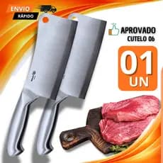 Cutelo Interiço Profissional 6 Aço Inox Para Açougue Cozinha Churrasco Carne 27CM