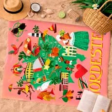 Canga de Praia Piscina Nordeste Brasil Verão Blogueira envio imediato