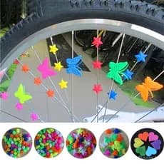 Contas De Plástico Multi-Color Com Enfeite De Roda Para Bicicleta / Acessórios De Bicicleta