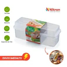 Porta Biscoito E Torrada Transparente
