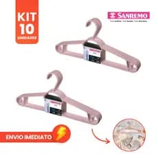 2 Kits Cabide Pendura Mais c/5 Peças Rosa