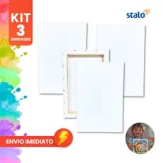 3 Telas Para Pintura 20 x 30 CM - Kit