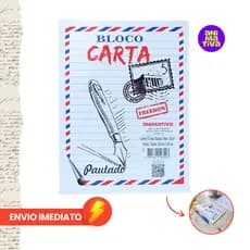 Bloco Carta Pautado 50F 200x265