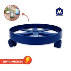 Suporte para Botijão de Gás com Roda Azul