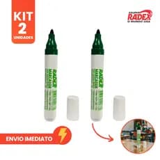Kit com 2 Marcadores Para Quadro Branco Radex Verde
