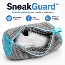 Bolsa Lava Tênis para Máquina de Lavar SneakGuard™ Saco Protetor com Microfibra e Zíper Reforçado