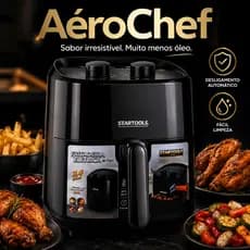 Air Fryer AéroChef 3,4L 1200W Fritadeira Elétrica Sem Óleo Timer Controle de Temperatura 220V