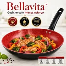 Frigideira Cerâmica Antiaderente 26cm Bellavita™ Compatível com Fogão Indução Gás Elétrico  Vitrocerâmico Premium