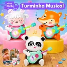 Animais Cantores Musicais Infantis – Dançam, Tocam Música e Acendem Luzes LED | Turminha Musical Interativa