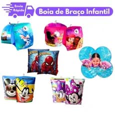 Boia De Braço Inflável Para Crianças Piscina Diversão Lazer Personagem Menino Menina