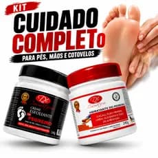 Kit Spa dos Pés 1 Esfoliante de Pedreiro + 1 Hidratante do Pedreiro com  Ureia Glicerina Óleo de amendoas