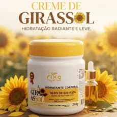 Creme Hidratante Corporal Óleo de Girassol 240g Nutrição Intensa Hidratação Profunda Para Todos os Tipos de Pele