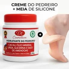 Kit Spa Creme Do Pedreiro + Meia de Silicone Para pés Rachados Secos Ásperos Tratamento para os Pés Liso Hidratante