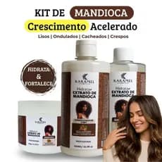 Combo Shampoo Máscara Para Crescimento Capilar Rápido Cabelos Hidratados E Saudáveis Com Definição E Brilho Natural