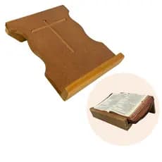 Suporte Porta Bíblia e Livros em Madeira Pinus Apoio Decorativo para Leitura, Altar e Estudo