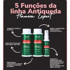 kit profissional tratamento antiqueda com 03 itens Hanova
