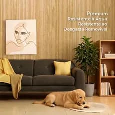 Papel Adesivo Madeira Clara Premium Resistente Desgaste Água Removível para Reforma Cozinha Sala Móveis Multiuso5M*45CM