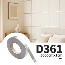 Adesivo Autocolante Prata Lisa 1CM*50M  de Vedação Home Decor À Prova D'água Fita