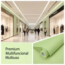 Papel de Parede Verde Claro Premium Autocolante Impermeável Resistente Removível para Sala Quarto Móveis45cm * 5m