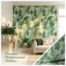 Papel de Parede 3D Folha de Monstera Premium Autocolante Impermeável Resistente Removível para Sala Quarto Móveis