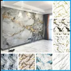 Painel Placa Flexível Efeito Mármore 2.6m X 1.2m Revestimento De Parede Sala Cozinha Lavabo