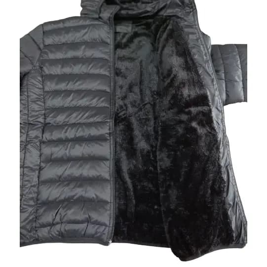 Jaqueta Peluciada Puffer Masculina Bobojaco Forrada Com Capuz Removível