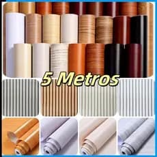 Papel de Parede 3D Autoadesivo 5m x 45cm para Sala, Quarto, Cozinha e Decoração de Móveis