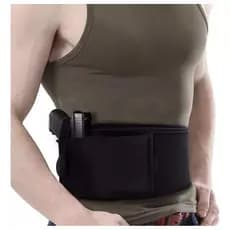 Coldre Abdominal Universal Arma Tático Policial Militar Velcro corrida academia