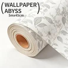 Papel de Parede Floral 5 Metros x 45cm Para Decoração, Quarto, Sala, Escritório