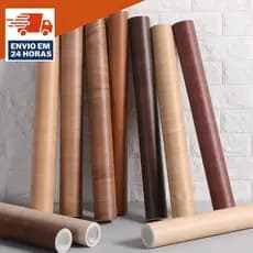 Papel de Parede Madeira 3D 5m x 45cm Autocolante Fácil Aplicação Removível Decoração para Móveis Parede Geladeira