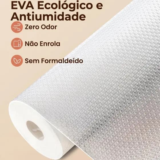 Forro Antiderrapante Transparente 45CM×5M – Ideal para Gaveta, Geladeira e Guarda‑Roupas, Antiderrapante