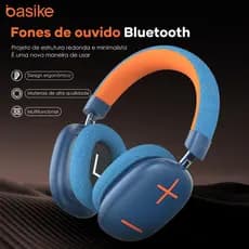 Basike Fone de ouvido Bluetooth montadona cabeça Bluetooth v5.3 ANC Efeito