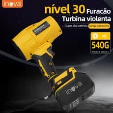 INOVA Soprador De Folhas Turbo Portáti Soprador turbo port 21V Recarregável 2 baterias Bivolt forte