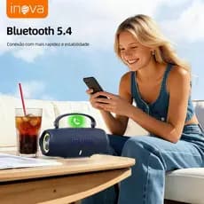 Inova  Caixa de Som Bluetooth Portátil – Bateria de 1200mAh - Potente 10W + Design Compacto
