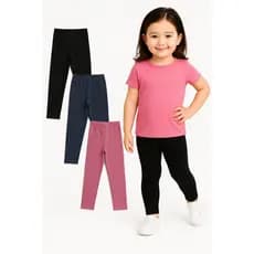 Kit 03 Calça Legging Infantil Menina SORTIDA Tamanho 1 ao 10 anos