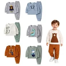 Kit 6 peças de inverno MENINO soft 3 conjuntos Infantil Inverno Tamanho P/M/G Bebê e 1 a 3 anos