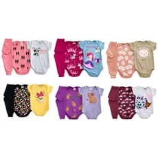 Kit 3 a 15 peças body longo bebê menina sortido conjunto para bebê  roupa de bebê tamanho RN ao GG