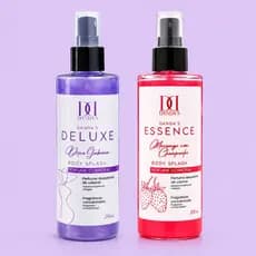 Body Splash Desodorante Corporal Perfume Colônia Feminino Dolce Gabana e Morango com Champanhe Kit 2