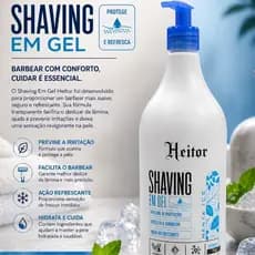 Shaving em Gel Heitor Menta Ice 1kg – Refrescante, Anti-Irritação e Deslizamento Perfeito