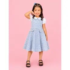 Vestido Infantil Tweed com Camisa – Vestido Elegante Menina com Leve Brilho -- 2 modos de uso -- Luxo -- vestido Premium