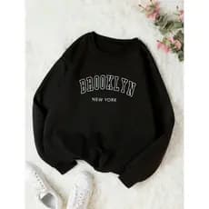 Moletom Brooklyn Gola Redonda Unissex Careca Blusa Frio Casaco Feminino Masculino Flanelado Algodão