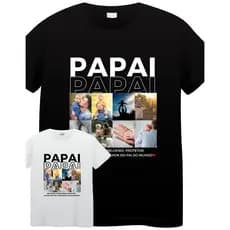 Camiseta Personalizada dia dos Pais Algodão - Suas fotos AQUI