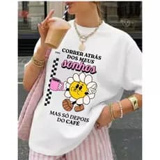 Camiseta COFFEE Feminina 100% Algodão Modelagem Unissex Uso dia a dia ou treinos - Entrega Rápida