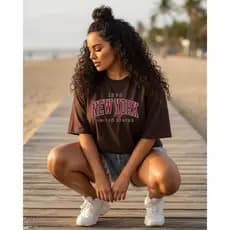 CAMISETA FEMININA T-SHIRT NEW YORK 100% ALGODÃO ENTREGA FULL ENVIO IMEDIATO