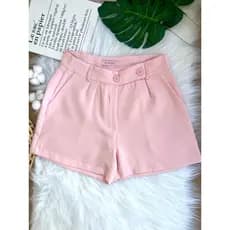 Short Feminino/Alfaiataria Estilo Botão Com Bolso Na Frente de botão/ST001