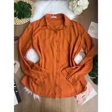 camisa feminina abotoar solido SP035
