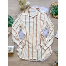 Camisa Listrada Elegante Feminina SP056